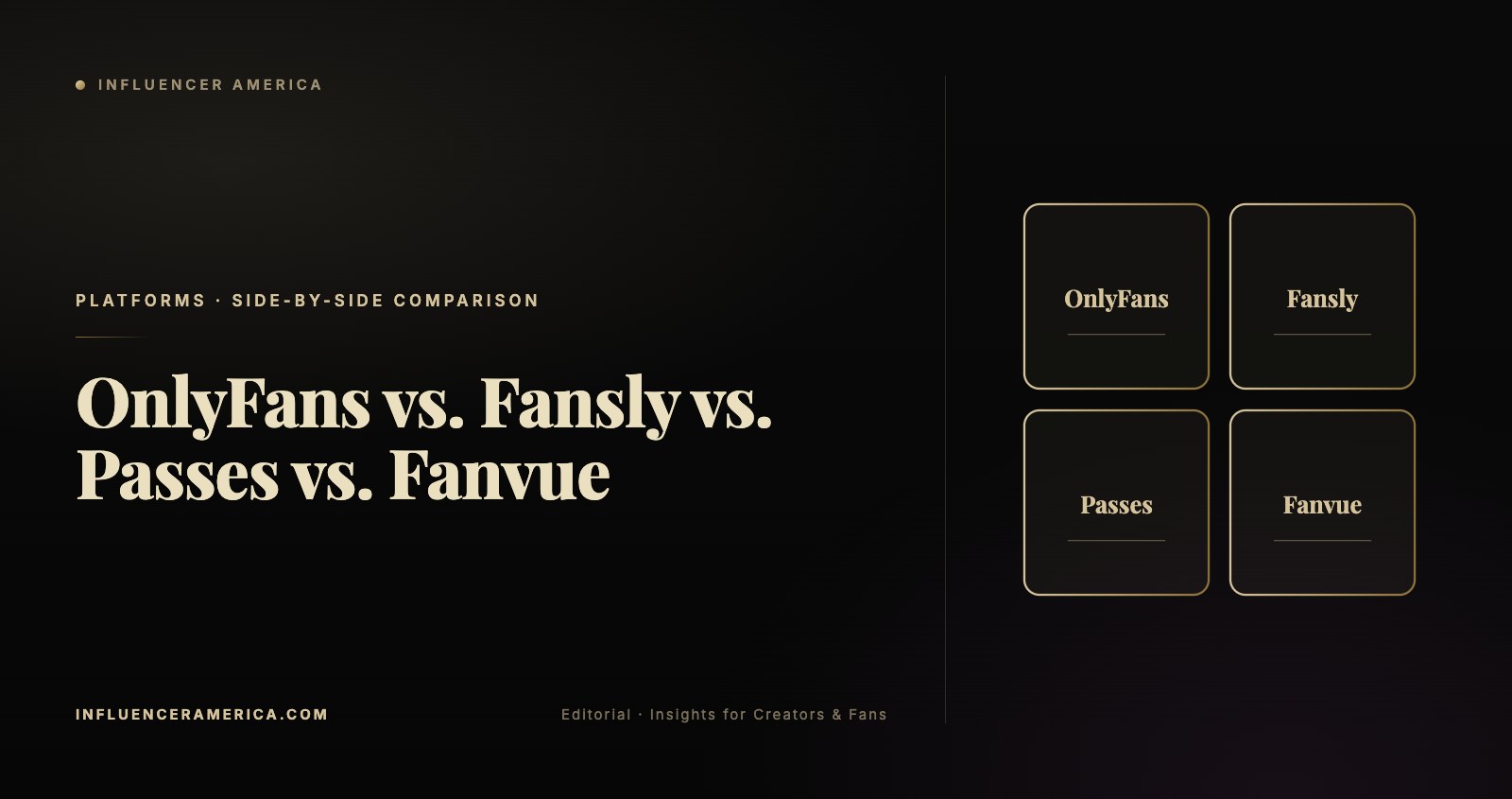 Luxury editorial illustration comparing subscription content platforms — gold and silver tones, side-by-side theme